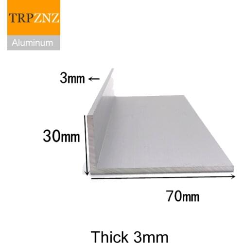 30x70mm,thick 3mm,6063 Right Angle aluminum,L-shaped aluminum alloy,Aluminum edging triangle profile,Decoration Materials