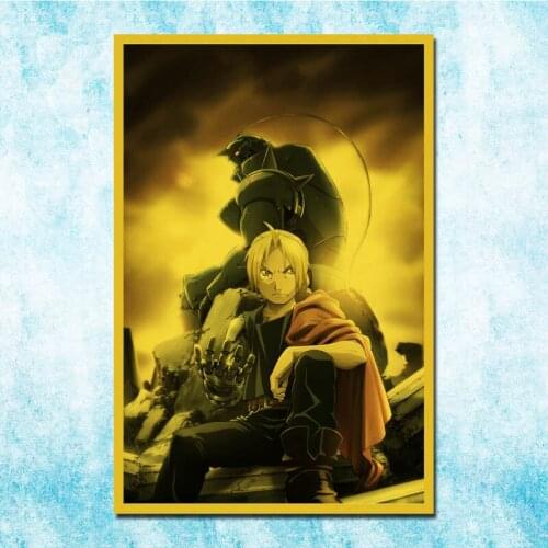 Anime Fullmetal Alchemist Edward Elric Roy Vintage Posters Art Silk Poster Canvas Retro Print For Home Room Decor Decoration-003