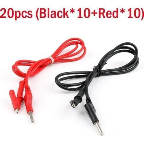 Artudatech 20 Pcs Silicone Voltage Cable Test Alligator Clips To 4mm Banana Plug Parts