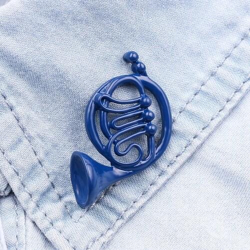 Badge Pin Brooch Tv Show How I Met Your Mother Blue French Horn Brooces Cartoon Blue French Horn Enamel Pins Gifts Jewelry Fans