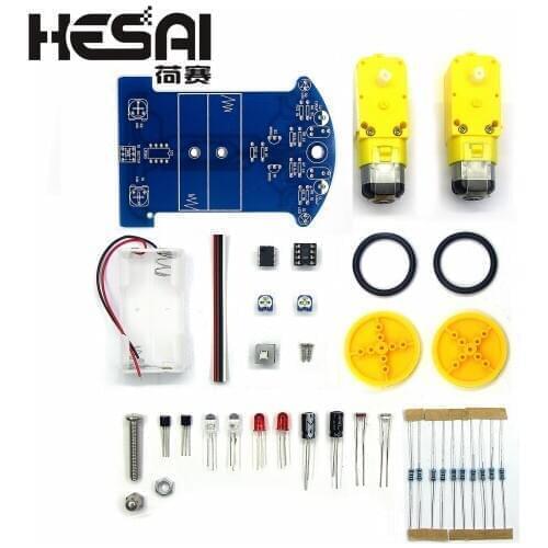 D2-1 DIY Kit Intelligent Tracking Line Smart Car Kit Suite TT Motor Electronic Production Smart Patrol Automobile Parts DIY Kit
