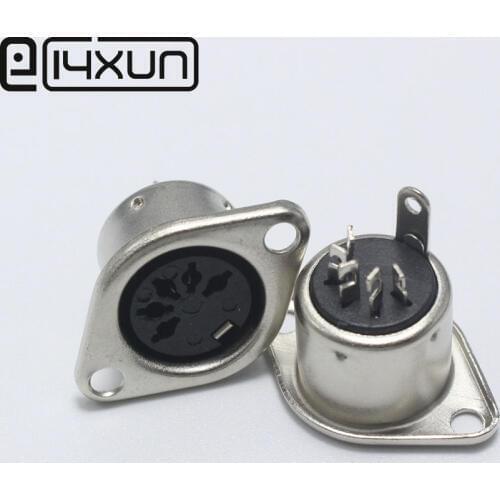 EClyxun 10pcs 5 PIN DIN Connector Female Jack DIN Cable Adapter 5 Pin Jack Plug DIN Panel Mount Solder Type Female DIN Chassis