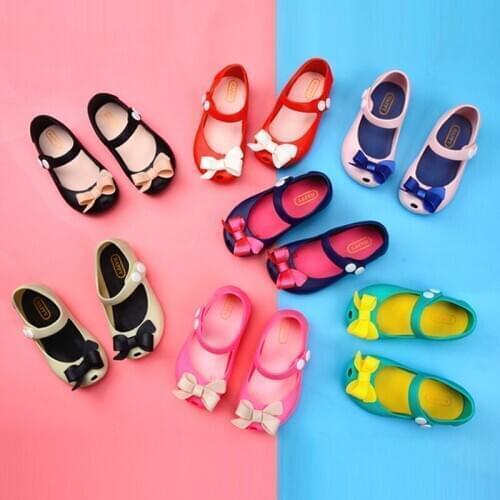 24-32 Large Girls Sandals 2020 Summer New Korean Bow Childrens Princess Sandals Little Kids Fish Mouth Soft Bottom Beach Shoes