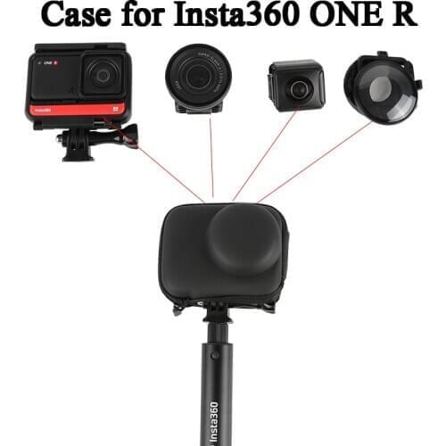 Mini Case Bag for Insta360 ONE R Compatible Dual-Lens 360 Mod,4K Wide Angle, Leica lens, Lens Glass Guards Protect Box Accessory