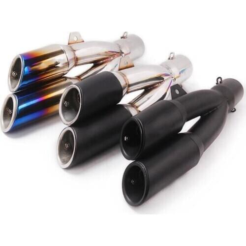 Motorcycle modified double outlet exhaust pipe with DB KILLER silencer suitable for CBR300 R3R25 Z250 MT07
