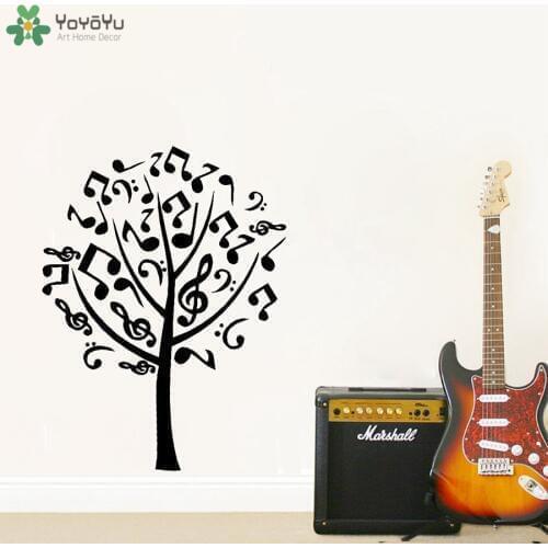 YOYOYU Wall Decal Modern Music Notes Tree Wall Sticker Vinyl Pattern Home Decoration Accessories Creative Design Poster DIY CY54