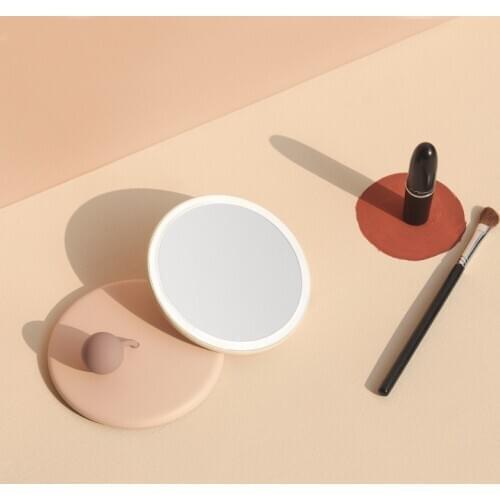 Mini Handhold Multiple Light LED Makeup Mirror Portable Stepless Dimming Daylight Constant Brightness Clip Durable Cosmetic Set