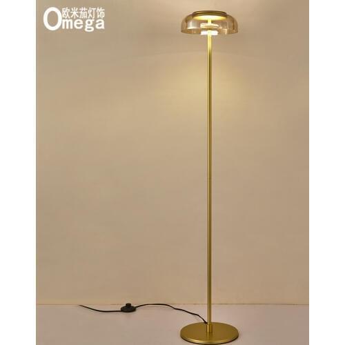 Postmodern minimalist creative floor lamp living room study project model room glass cover floor lamp designer lamp