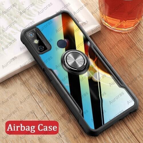 Auroras For TECNO Spark 6 Go Case Anti-fall Airbag Shockproof Clear With Ring Soft Frame Cover For Tecno Spark 6Go Case