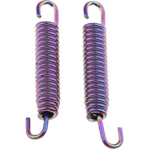 2Pcs 65mm Motorcycle Stainless Steel Exhaust Pipe Muffler Spring Hook Superior Strength&Appearance Exhaust Pipe Springs