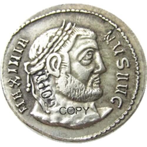 RM(28) Ancient Roman Galerius Silver Plated Copy Coins