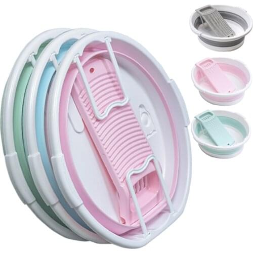 Foldable Laundry Tub Mini Wash Basin Portable Washing Board Baby Laundry Special Basin Household Laundry Basin