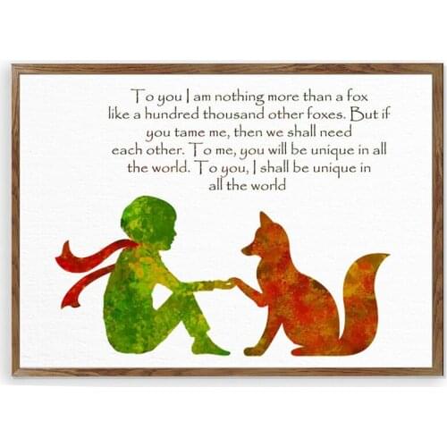 The Little Prince, Inspirational Quote Prints, Nursery Prints, Original Art, Le Petit Prince, House decor Print