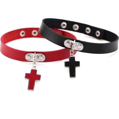 Adult SM Products BDSM Sex Toys Bondage Cross Pendant Leather Neck Collar Sexual Stimulation Flirting Sexy Restraint for Couples