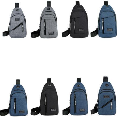 Korean Trend Chest pack crossbody shoulder bag Canvas casual Sports bag Oxford cloth bag 7501-2-4-5 17X8X26cm