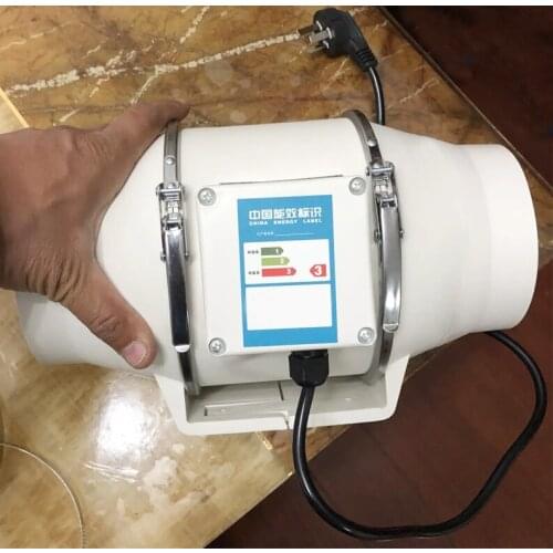 4 Inch Extractor Fan Low Noise Inline Duct Hydroponic Air Blower Fan Exhaust Fan for Home Bathroom Grow Room Ventilation Vent