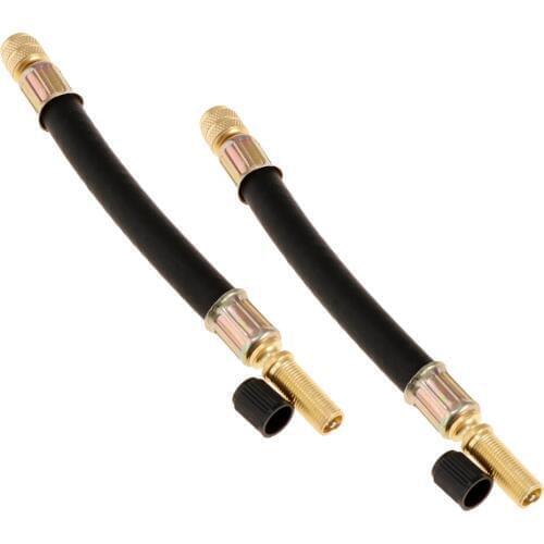 2pcs Automatic Vehicle Tire Wheel Valve Extension Adapter With Dustproof Cover