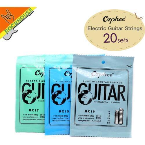 20 sets Orphee Hexagonal carbon steel electric guitar strings RX19 powerful bass for heavy rock RX15 best for speed solo