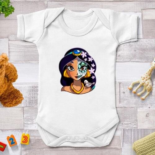 2021 Fashion Baby Clothes Newborn Summer White Jumpsuits For Baby Girls Bodysuits For Infants 0-24 Harajuku Bebe Clothing