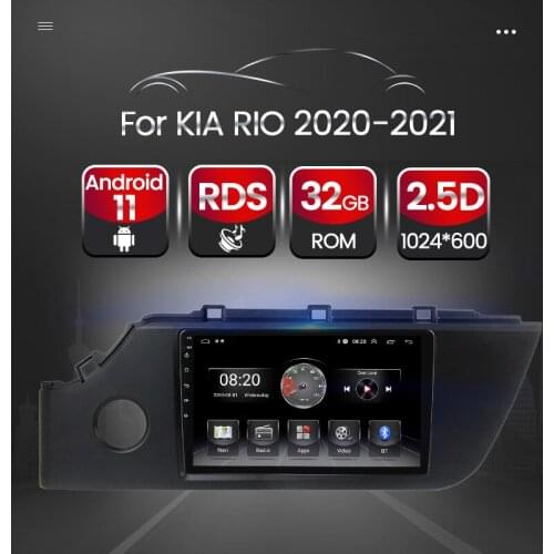 2din RDS Android 11 Car GPS Navigation Multimedia AutoRadio Player For Kia Rio 4 IV FB 2020 2021 SWC 2.5D Touch Screen