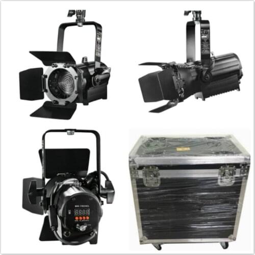30pcs+CASE 60W No Noise Warm Cool White LED Zoom Studio Profile Ellipsoidals Light COB Studio Theater Fresnel Spotlight