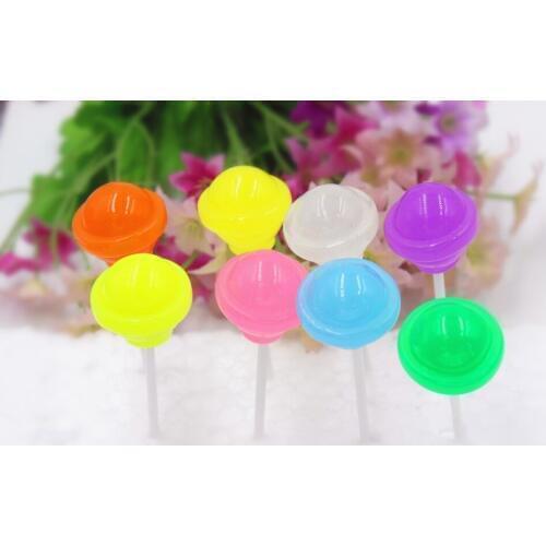 30pcs/lot kawaii resin mouse shaped lollipop resin cabochons accessories 21*21*65mm