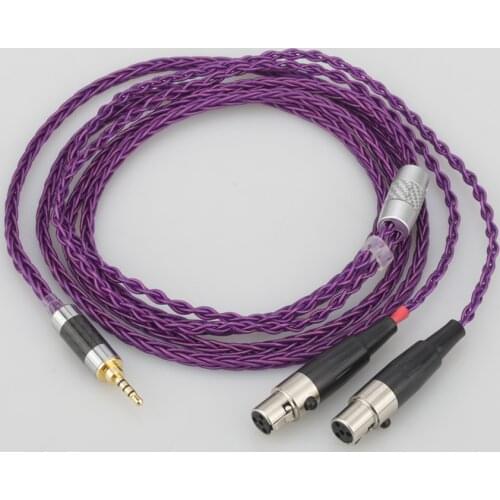 Audiocrast HIFI 2.5/3.5/4.4mm/XLR Balanced Earphone Headphone Upgrade Cable Silver Plated for Audeze LCD-3 LCD3 LCD-2 LCD2 LCD-4