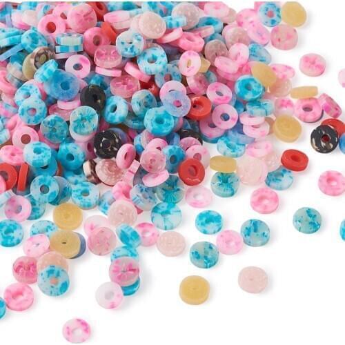 20g 5mm Handmade Polymer Clay Beads Flat Round Chip Disk Loose Spacer Heishi Beads For DIY Jewelry Making Bracelet Supplies