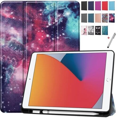 Case for iPad 8th 8 7th Generation Case with Pen Holder Auto Wake Up Smart Protection Cover Funda for iPad 10 2 Case 2020 2019