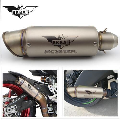 Motorcycle Exhaust BKBAT Modified Exhaust Pipe Muffler For aprilia rs 50 rs 125 tuono v4 rsv rs50 pegaso 650 shiver 750 sxv