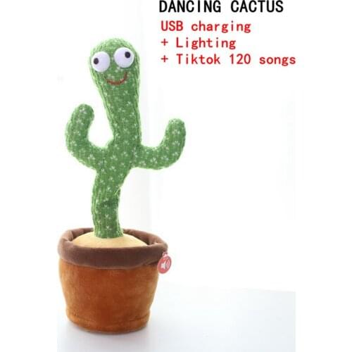 Cactus Plush Toy Electronic Shake Dancing Toy With The Song Plush Cute Dancing Cactus Early Childhood Education Toy For Children