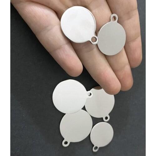 Customized Round Tags Pendant 20/25/30mm Military Army ID Dog Name Tag Accessories Blank Dog Tag In Stocks