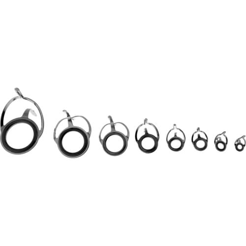 8pcs/set Fishing Rod Eye Ring 6# - 30# Double Leg Guides Line Rings for Spinning/Carp Rod