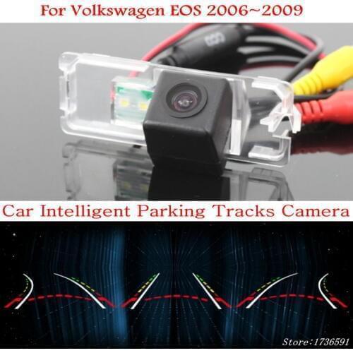 Lyudmila FOR Volkswagen EOS 2006~2009 Auto Car Dynamic Trajectory Backup Rear View Camera with Variable Parking Lines