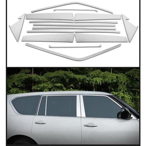 Stainless steel Exterior Window Sill Lid Trims for nissan patrol 2010 2011 2012 2013 2014 2015 2016 2017 2018 y62
