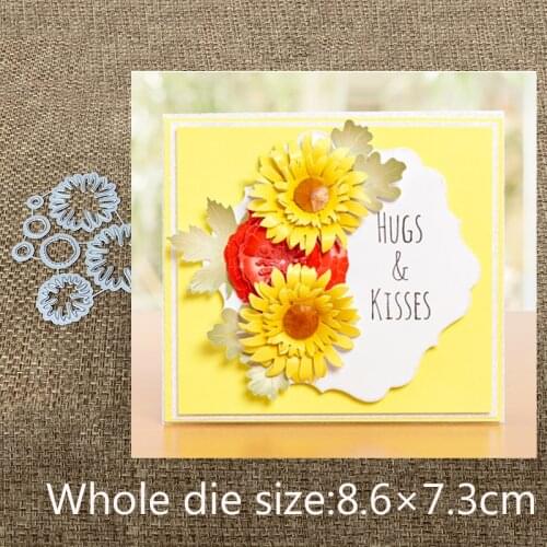 New Design Craft Metal Cutting Dies cut die 7pcs sunflower decoration crapbooking Album Paper Card Craft Embossing Die Cuts