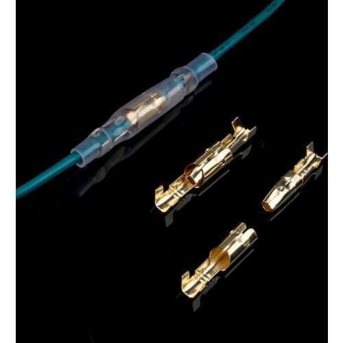 50Set/200PCS 3.9mm Male&Female Bullet Crimping Terminals Motorcycle Connector Terminals Socket with Insulator Sleeve Cover