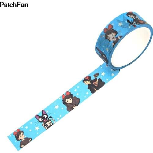 Patchfan Cartoon Girls DIY Scrapbooking Sticky Adhesive Washi Paper Tape Printed Patterns Stickers Decal A2671