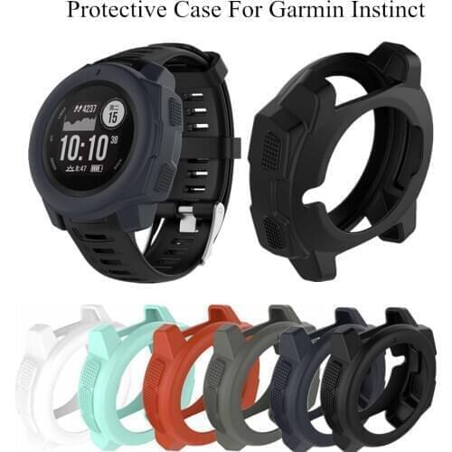 Silicone Protector Case For Garmin Instinct Watch Cover Light-weight Shockproof Protective Case Bumper Shell For Garmin Instinct
