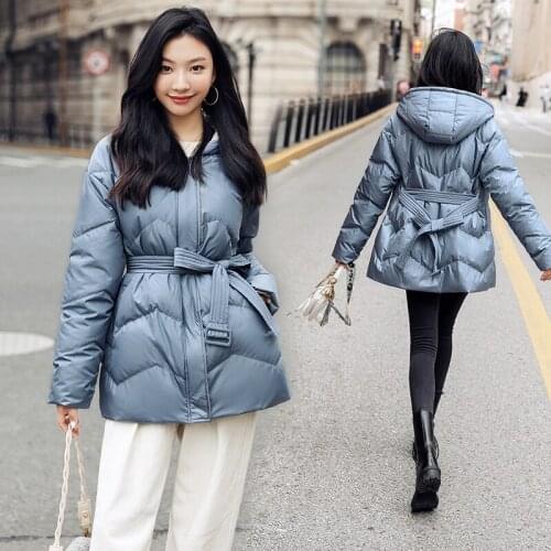 High Quality White Duck Down Jacket Women Winter Hooded Warm Coat Female Short Puffer Coats and Jackets Korean Clothes WPY4011