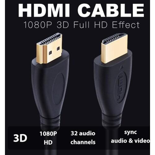 High Speed Compatible With HDMI Cable 0.3m Video Cables 1.4 1080P Gold Plated Cable For HDTV Capture Card