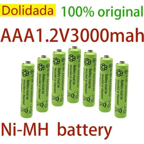 100% original AAA 3000mAh 1.2V quality rechargeable battery AAA 3000mAh Ni-MH rechargeable