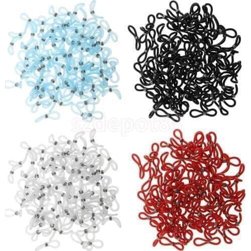 100pcs Ear Hook Eyeglasses Spectacles Chain Glasses Retainer Ends Rope Sunglasses Cord Holder Strap Retainer End Loop Connector