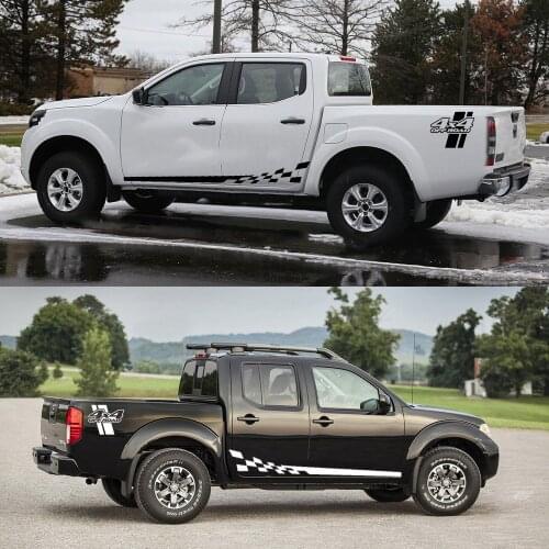 4pcs Sets Decal Sticker Side Stripes Graphics "L" Racing 4x4 Off Road For NISSAN FRONTIER