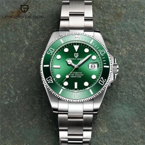 PAGANI DESIGN Mens Watches 2021 Top Brand Luxury Mechanical Watch Men Business Steel Wristwatch 100M wristwatch Japan NH35A 1639