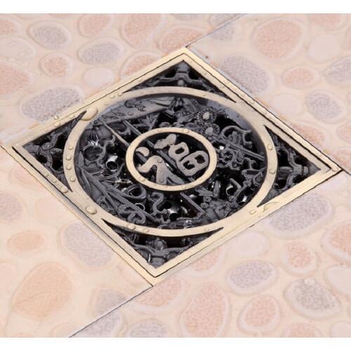 European Copper Antique High Quality Floor Drains Filter Covers Deodorant Core Floor Drain Strainers Bronze Wholesale Or Retail