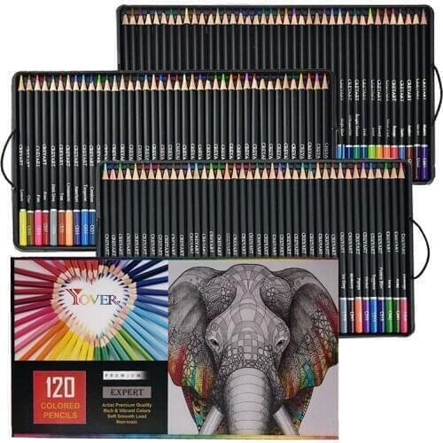 120 Colors High Quality Wood Oil Colored Pencils Professional Set Artist Painting For Drawing Sketch School Art Supplies