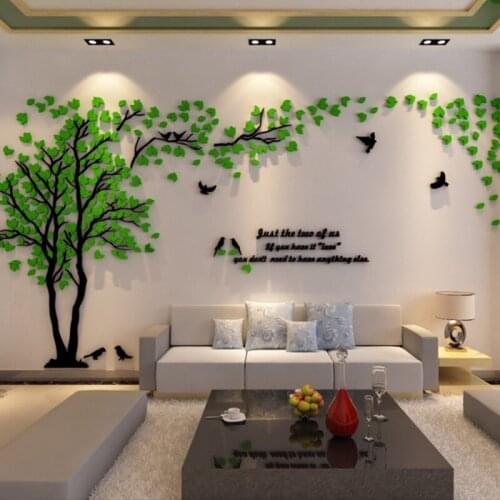 Creative Background Wall Stickers Acrylic 3D Three-dimensional Wall Stickers Living Room Modern Decorative Christmas Decoration