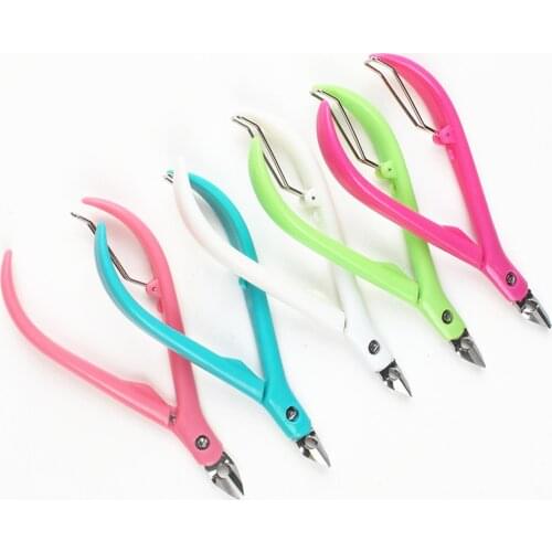 ABS Handle Toenail Ingrown Nail Art Cuticle Nipper Clipper Edge Cutter Manicure Scissor Plier Tool Pedicure Dead Skin Remover