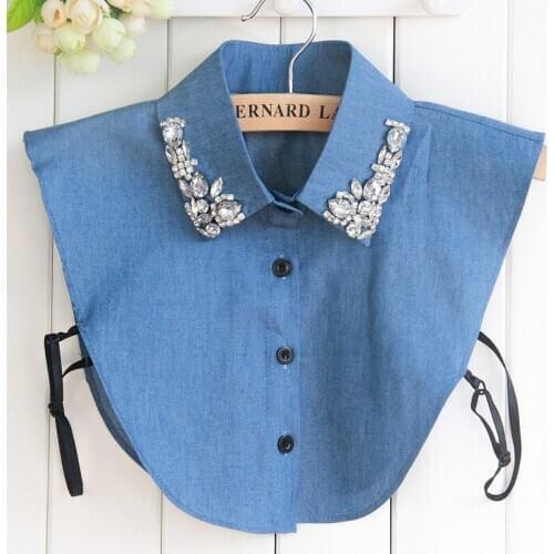 Linbaiway Women Shirt Fake Collar Female Detachable Collar False Collar Lapel Blouse Top Sweater Neckwear Clothes Accessories